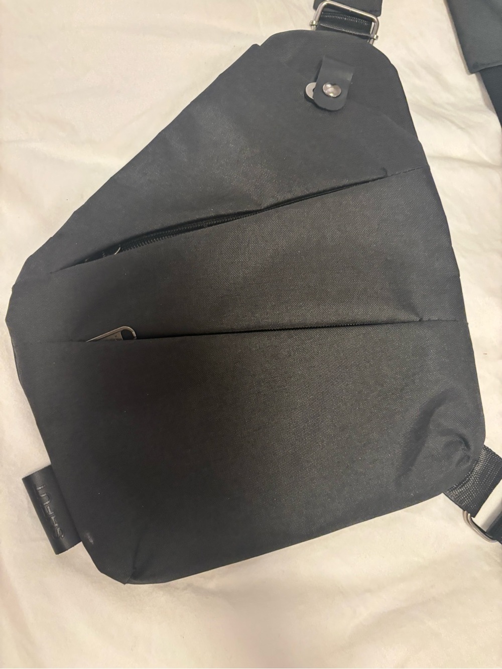 Black Sling Crossbody Bag - Minimal Everyday Carry